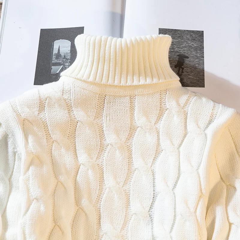 

New Winter Thick Sweater Men Turtleneck Slim Fit Knitting Men's Warm Christmas Sweaters And Top Quality Pullover Men