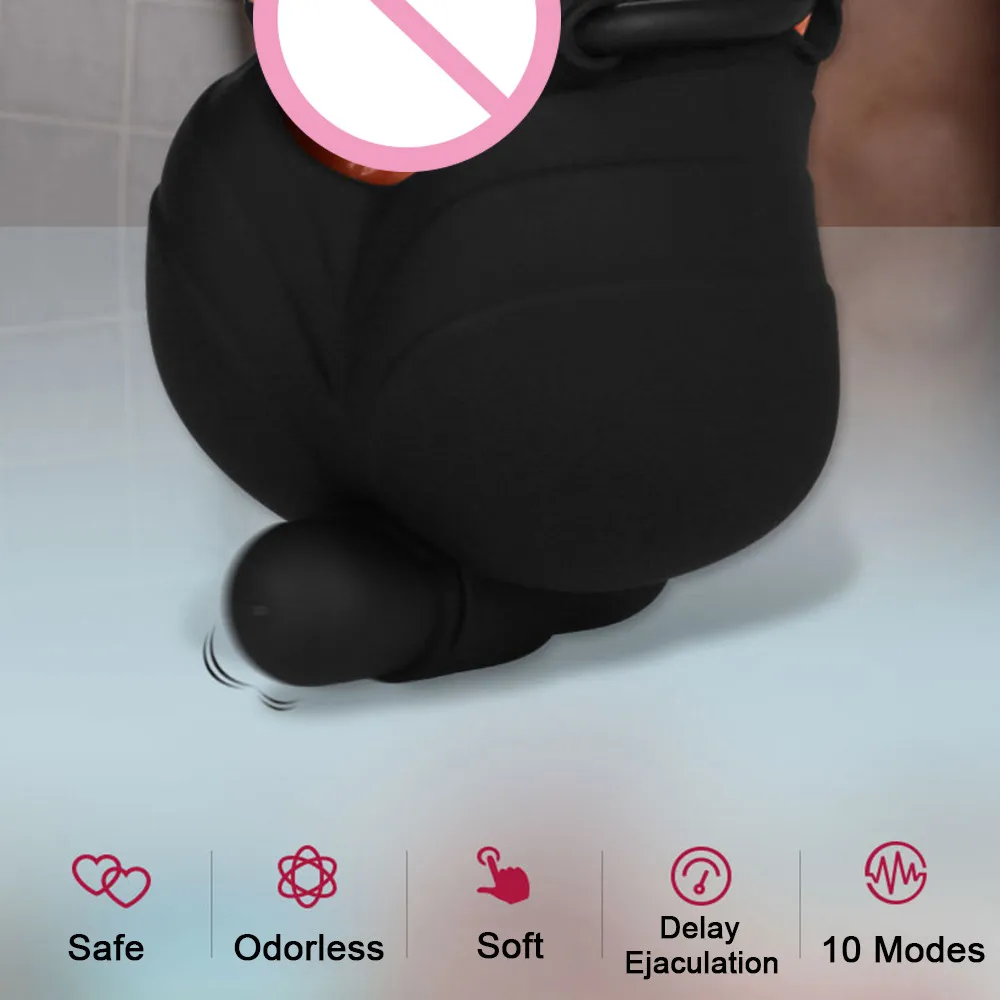 Вибратор массажер для мужчин кольцо задержки эякуляции мужские секс игрушки