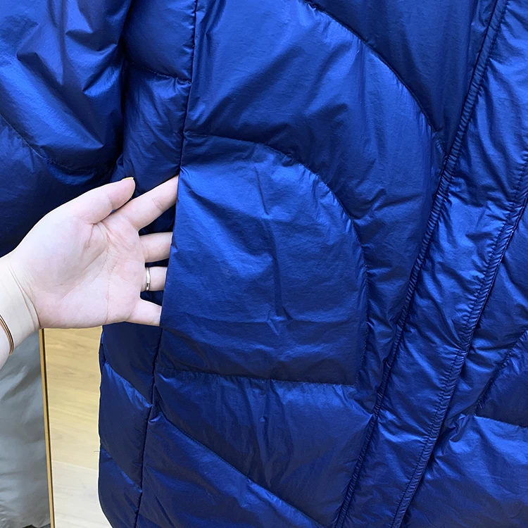90% белая парка на утином пуху, Женское зимнее длинное пальто, свободная Корейская женская пуховая парка с капюшоном для девочек, теплая Женская одежда, водонепроницаемая женская одежда