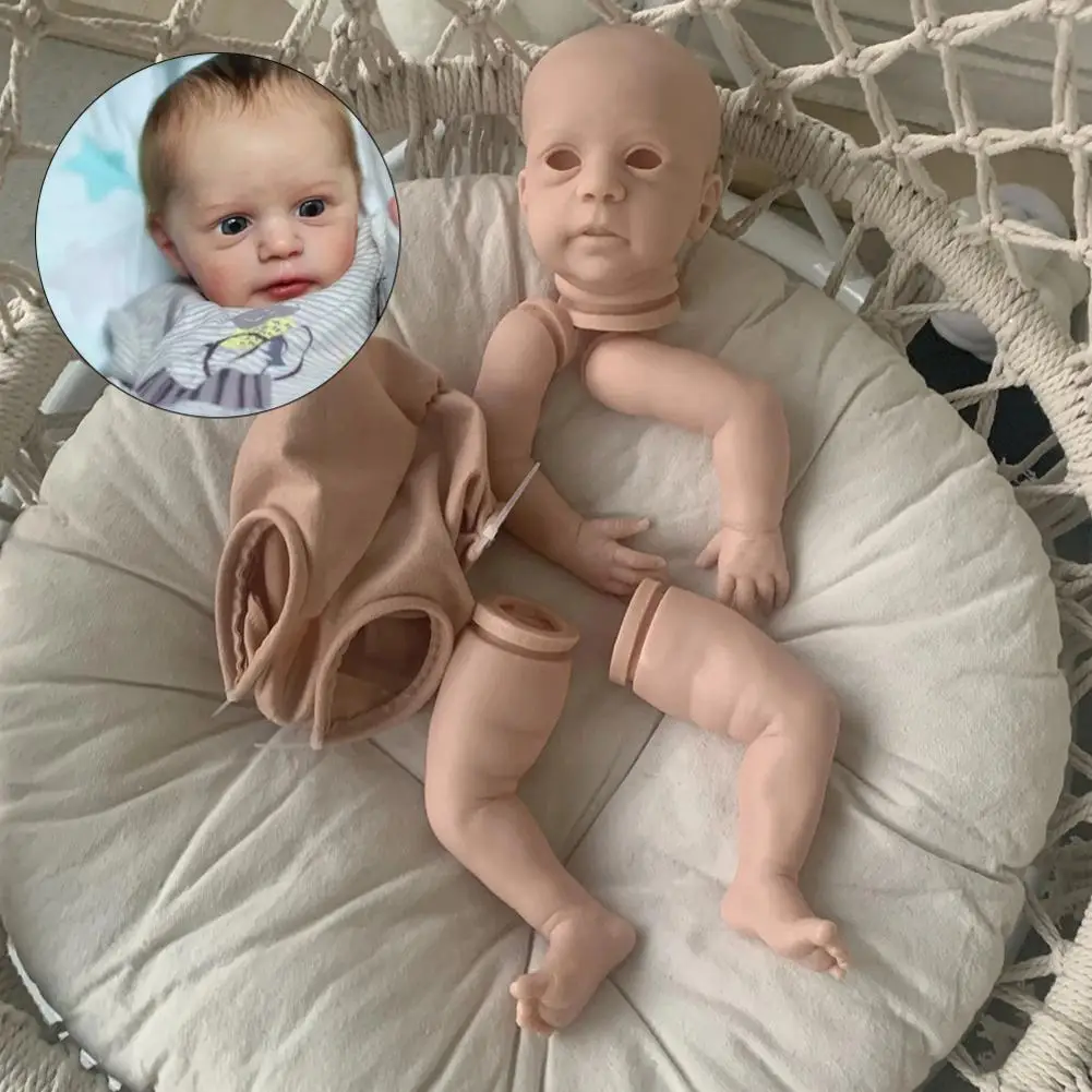 

19 Inch Silicone Reborn Doll Unassembled Parts Set Arm Lifelike Soft Real Childrens Vinyl Leg Gift Dolls Complete Birthday H0O3