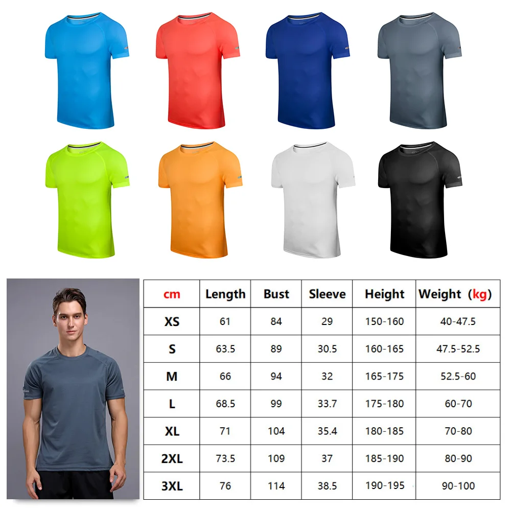 

Men's training T-shirt training sportswear short-sleeved shirt quick-drying outdoor breathable running men's bodybuilding shirt