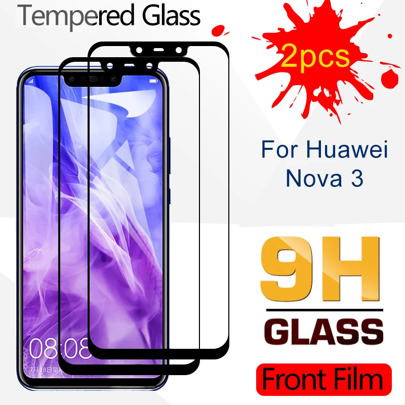 2 шт. 9H закаленное стекло для Huawei Nova 3 i e 3i 3e Защитная пленка экрана Hua Wei Nova3i Nova3e