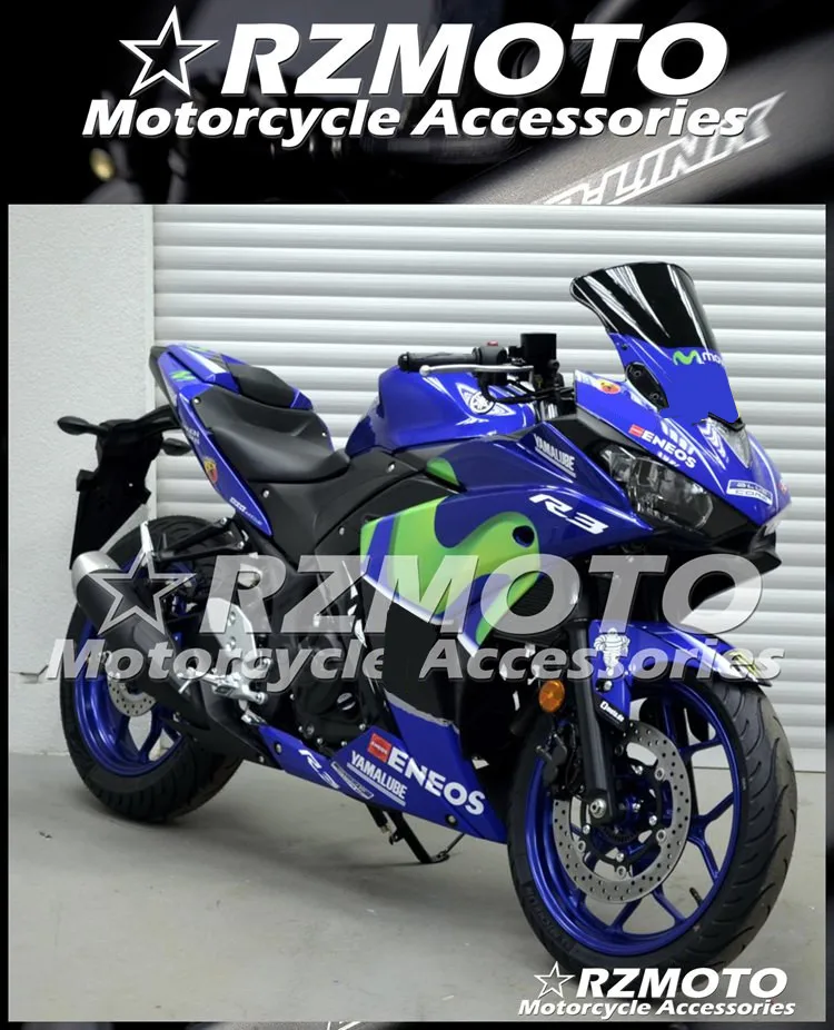 

New ABS Motorcycle Complete Fairings kit Fit for YAMAHA YZF R3 R25 2015 2016 2017 15 16 17 Bodywork set Custom Free blue