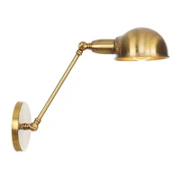 gold retro loft decor wall lamp led iron adjustable rocker wandlamp fixture bedroom light 90v 260v e27 pplique murale luminaire
