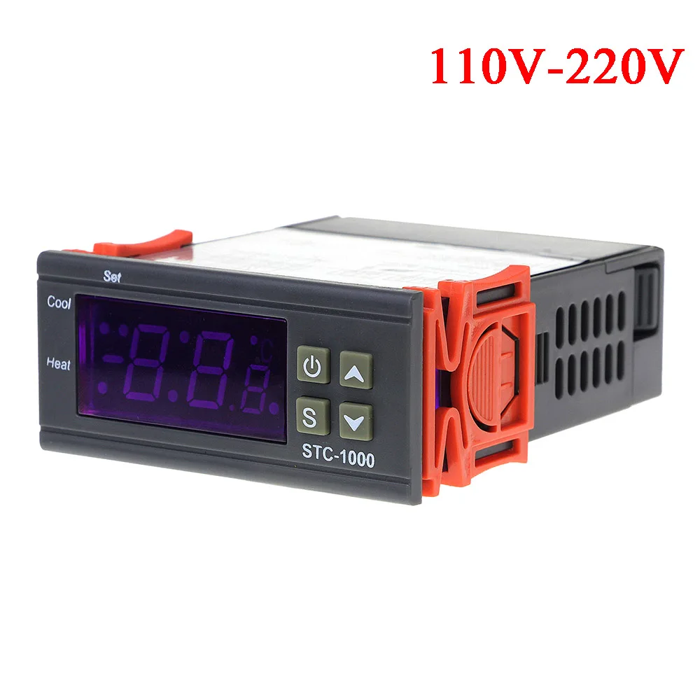110V-220V СВЕТОДИОДНЫЙ цифровой регулятор температуры STC-1000 12 В 12 в 24 В 220 В термостат и нагреватель управление кулером - Цвет: 110V-220V