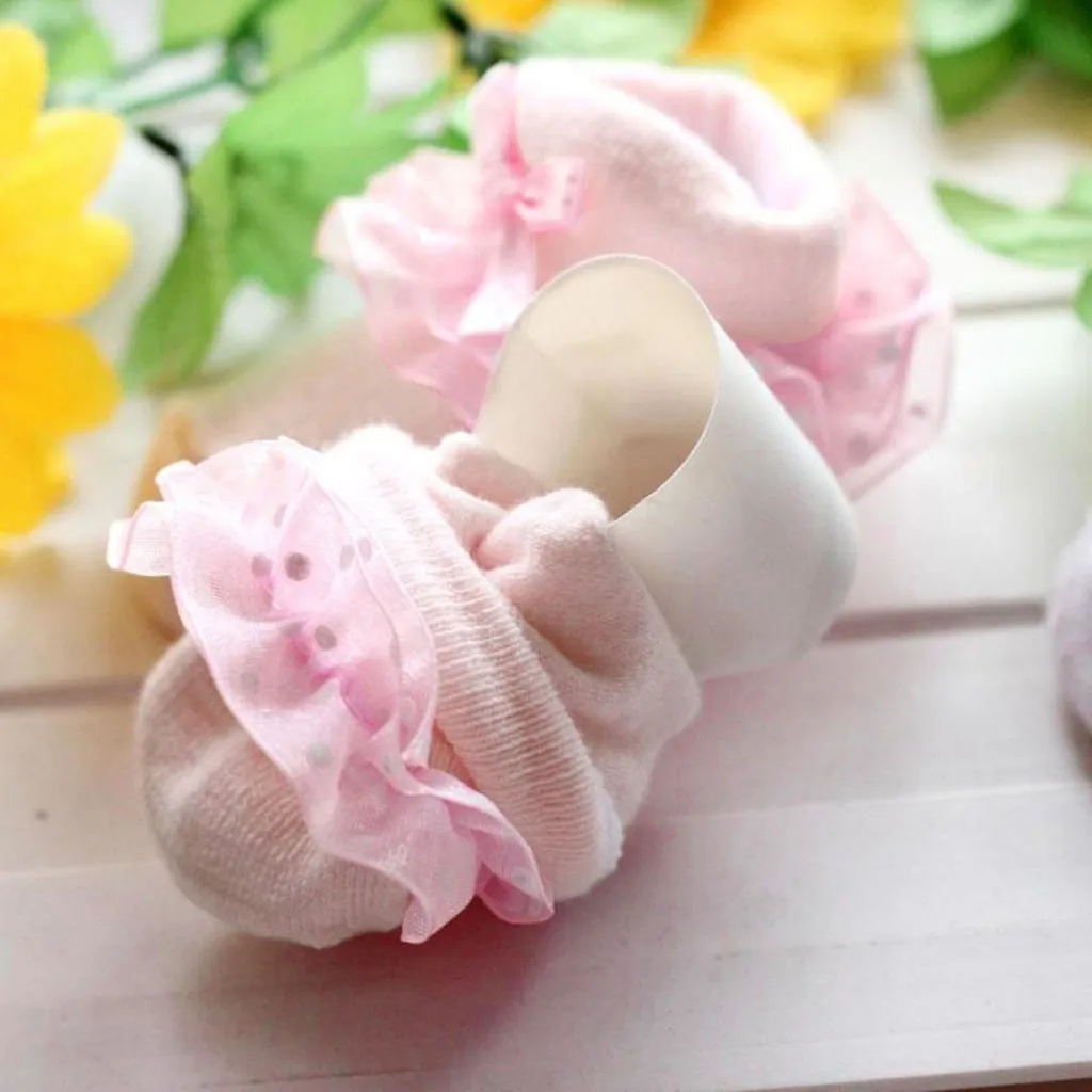 Детские носки из чесаного хлопка #2 с бантиками|Носки для ног| |