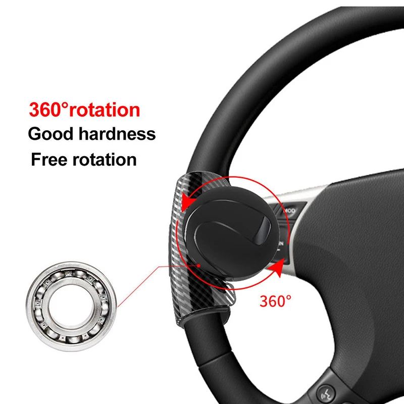 

Replacement Steering Wheel Booster Auxiliary Handle Grip Black 85*55mm