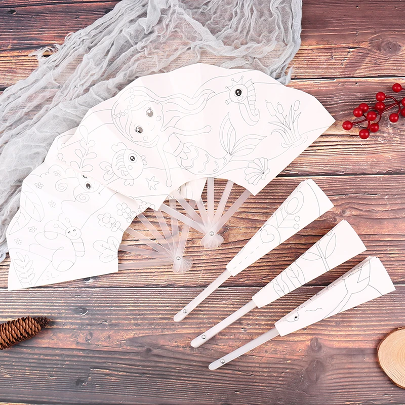 

24 см картина летний вентилятор игрушка "сделай сам" для детей с принтами животных; Цвет в стиле «граффити» и рисунком в виде птичек-оригами в...