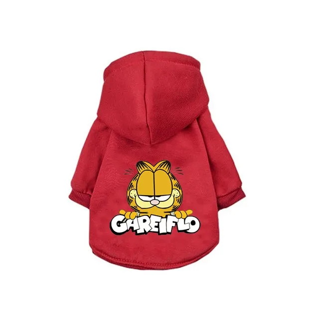 2020 Одежда для собак с мультяшным принтом зимняя теплая Модная толстовка одежда