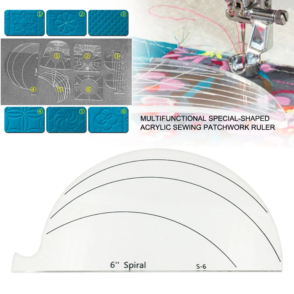 

Multifunctional Shaped Acrylic Ruler Sewing Patchwork Ruler DIY Processing Sewing Ruler Template Patchwork Tool