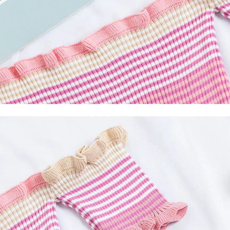 ITOOLIN уличная одежда Радужный укороченный топ с открытыми плечами летние женские