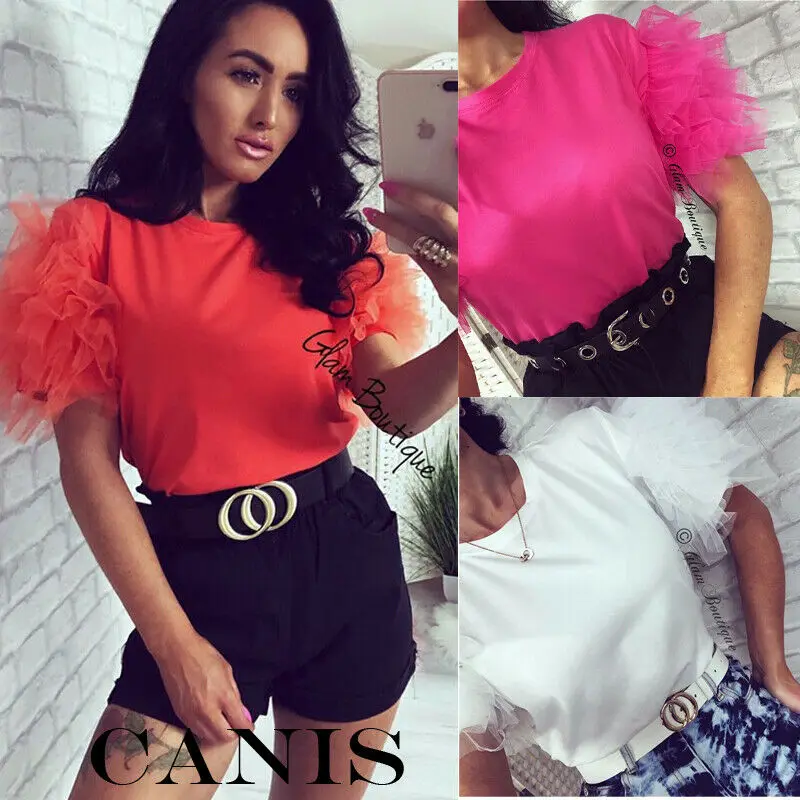 Женская футболка с коротким рукавом круглым вырезом|Футболки| |