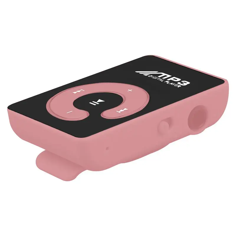 Мини Зеркало Клип USB цифровой Mp3 музыкальный плеер Поддержка 8 Гб SD TF карта