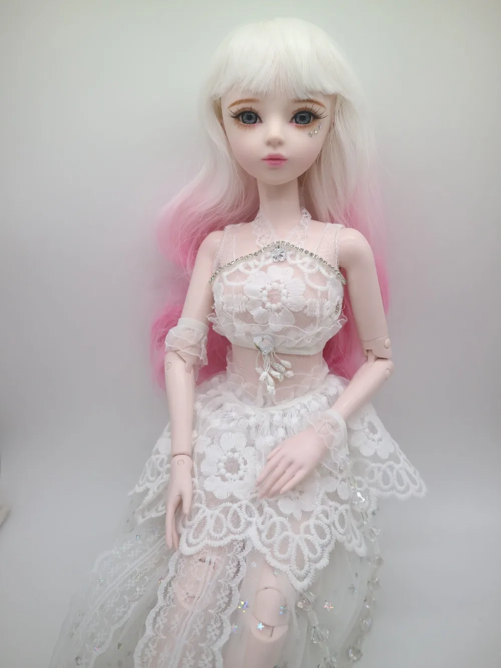 NEW 1/3 BJD Doll 56cm adult sex female Plastic joint moveable doll includes the doll clothes and shoes pink hair
