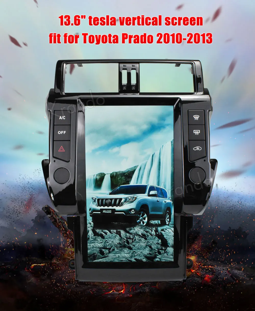 Krando Android 8,1 13," вертикальный экран Автомобильный Радио плеер gps для Toyota Prado 150 2010-2013 gps навигация Мультимедийная система
