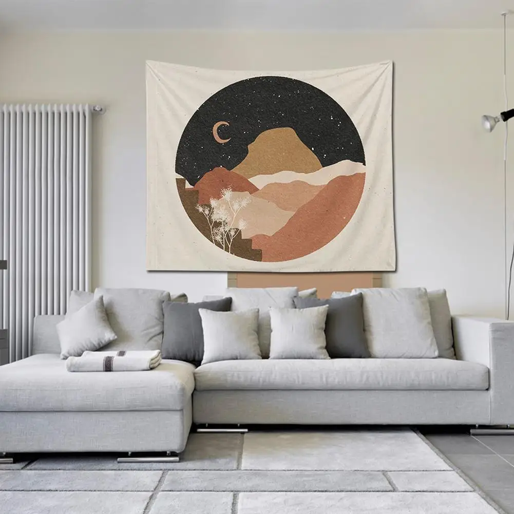 Психоделический гобелен с Луной цветочные настенные ковры спальни гобелены