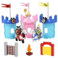big building blocks castle war tower sets princess knight armor military bricks accessories assemble diy toys for children gifts