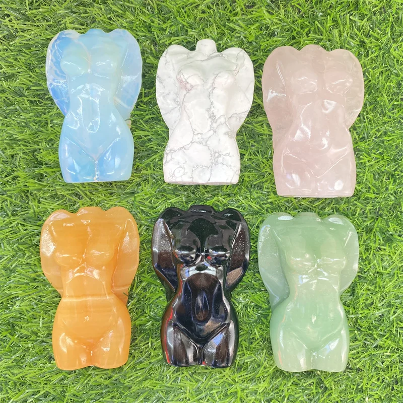 

Разные материалы, женский корпус, резной кристалл, женский корпус с крыльями для украшения