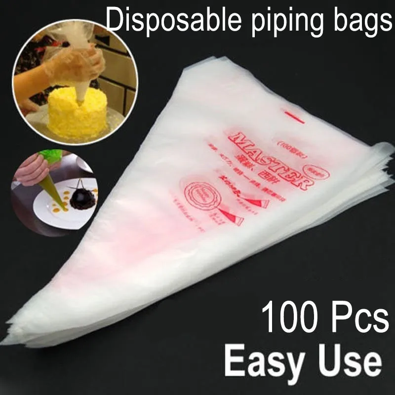 

100Pcs Food Grade PE Material Disposable Pastry Bag Baking Cake Tool Cake Pastry Cupcake Decorating Bags