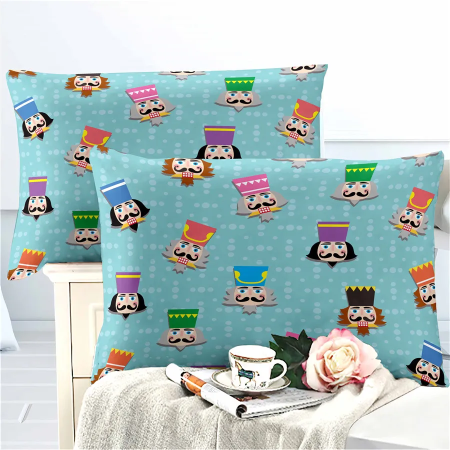 HELENGILI 3D Постельное белье Щелкунчик печати пододеяльник набор Bedcloth с Наволочка на