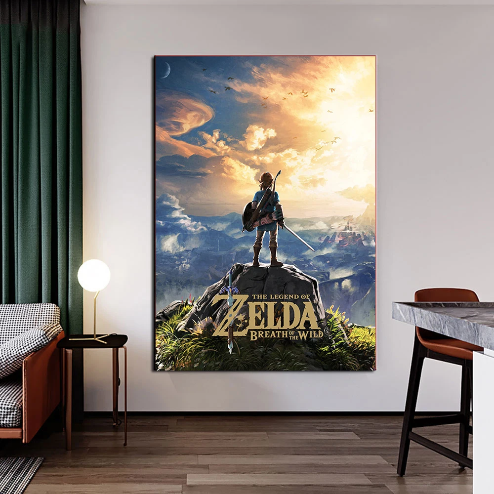 Zelda Легенда видео игра Настенная картина холст картины скандинавские постеры и