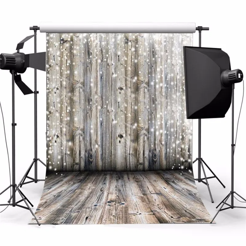 Фотосъемка задний план виниловый, размером 3х5 футов, серый деревянный пол, фон для студии