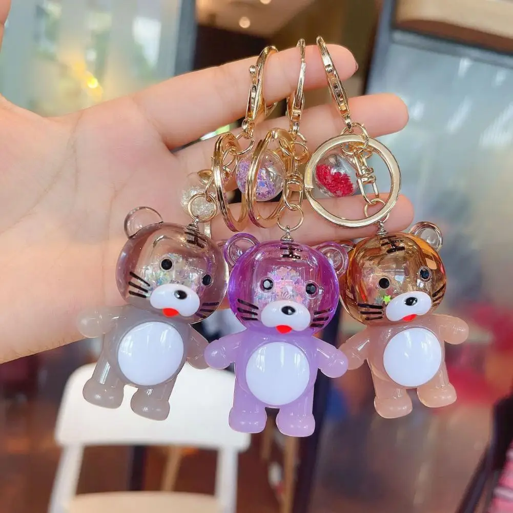 

Colorfast High Quality Unisex Tiger Doll Keychain PVC Cartoon Keychain Portable for Backpack