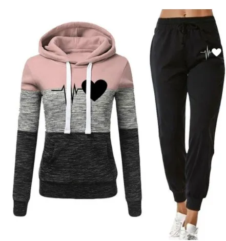 

2021 Herfst Winter Trainingspak Vrouwen 2 Delige Set Pak Vrouwelijke Hoodies + Broek Outfits Nieuwe Dameskleding Sweatshirt