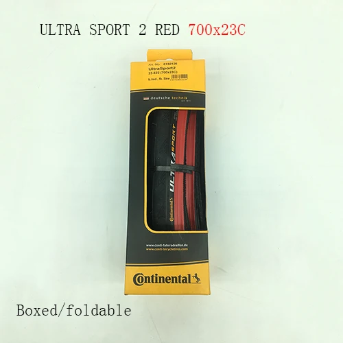Ultra 23C red box Континентальный Ultra Sport Ii Sport Corrida 700*23/25/28c Grand Prix 5000 700x23/25c дорожные шины, велосипедные шины, складные велосипедные шины - Цвет: Ultra 23C red box
