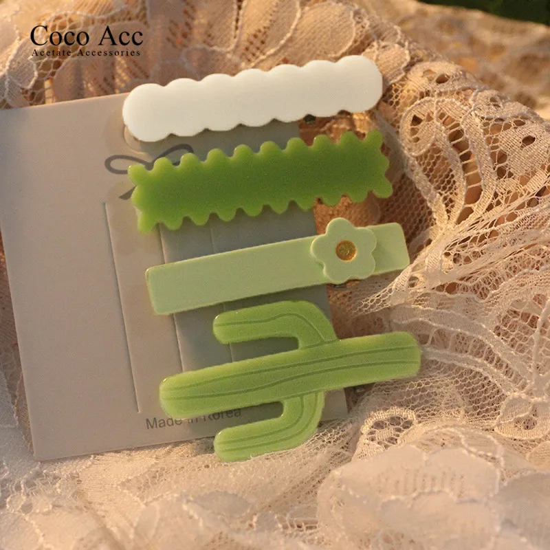 

Mi Dairy Brand Children's Solid Barrette Package Sweet Hairpin Lovely Hair Clips Cute Acrylic Hair Accessories Colorful For Girl