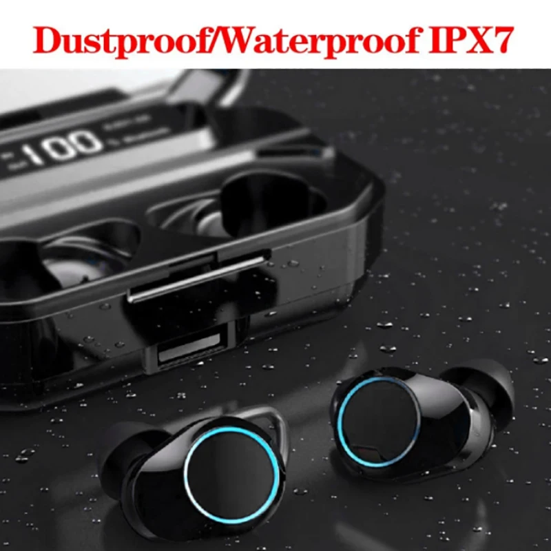 

TWS-G02 LED Digital Display Binaural BT Stereo Earbuds Sports Waterproof 5.0 Wireless Bluetooth Headset