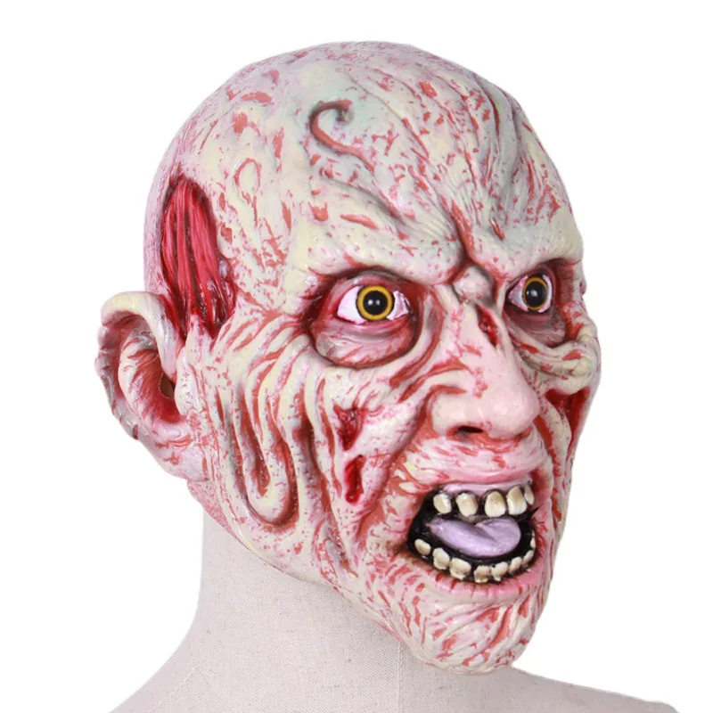 Страшная латексная маска Фреди Крюгера карнавальный костюм головной убор