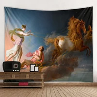 Classical Painting Tapestry Oil Painting Ornament Wall Hanging Tapestry Carpet Xmas Home Yoga Pad Bedspread Beach Mat Gift
