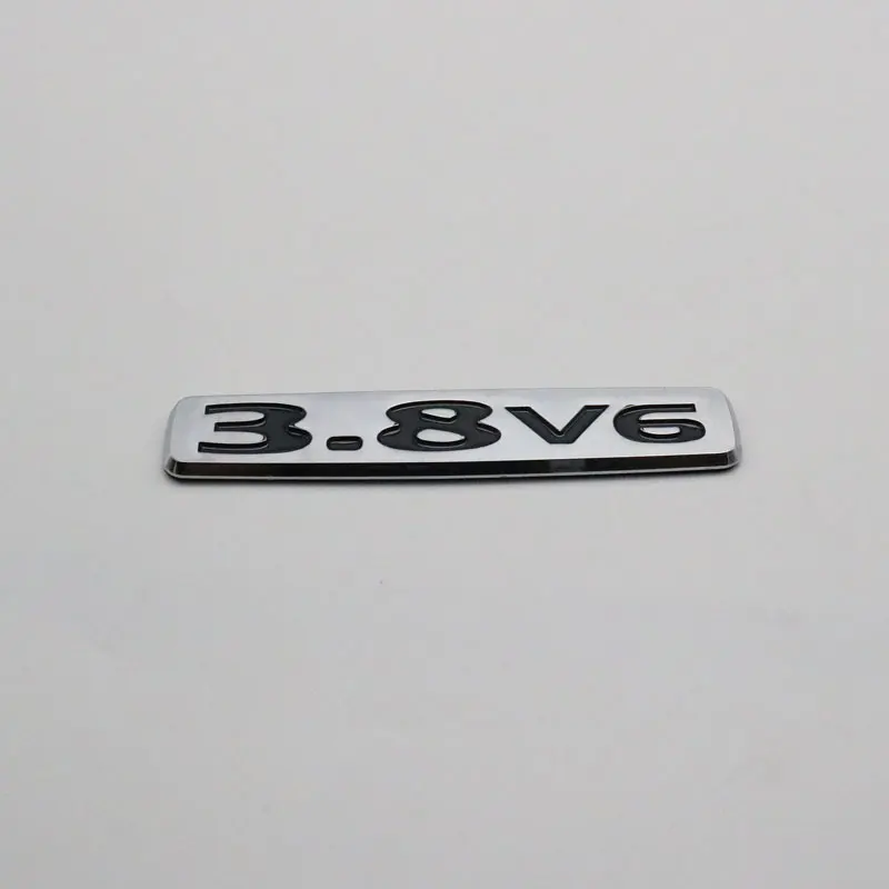 For Mitsubishi Pajero 3.8 V6 3.8v6 Emblem Silver Gold 3D Car Sticker Rear Trunk ABS Plastic Logo Badge Decal Nameplate | Автомобили и