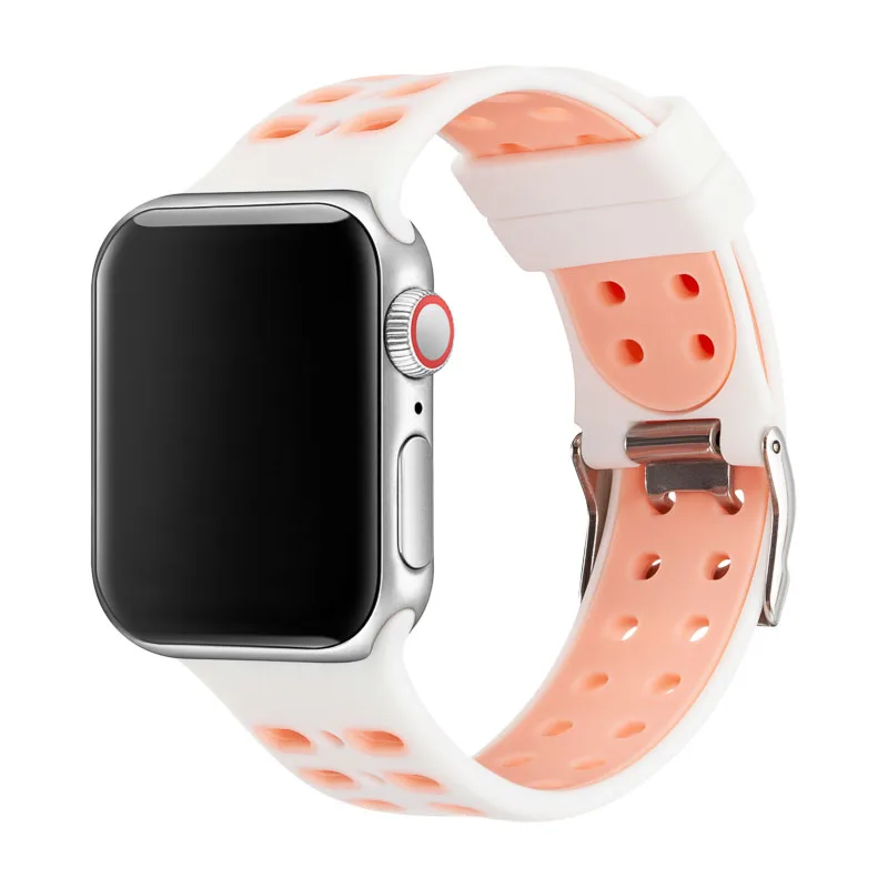 6 Совместимость наручных часов Apple Watch 38 мм 42 мм Замена наручных часов Iwatch, полос 40 мм 44 силиконовый ремешок для наручных часов Apple Watch браслет 5/4/3/2/1 81005 - Цвет ремешка: 6