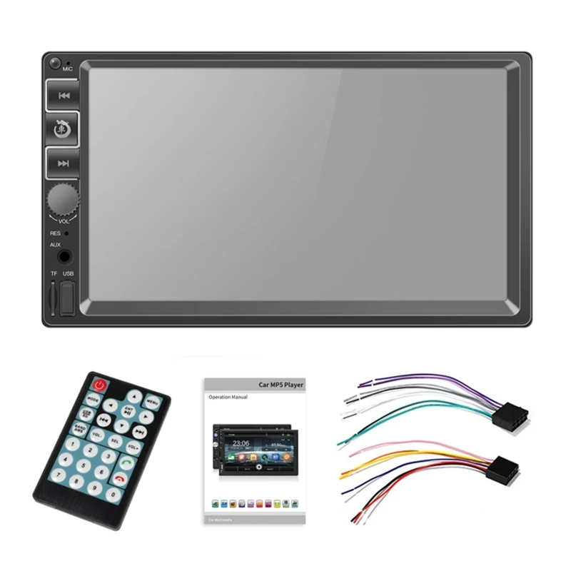 

2 Din Car Radio 7 Inch Player Mp5 Press Screen Bluetooth Multimedia Fm Aux Usb Sd Card HD Player Mp5