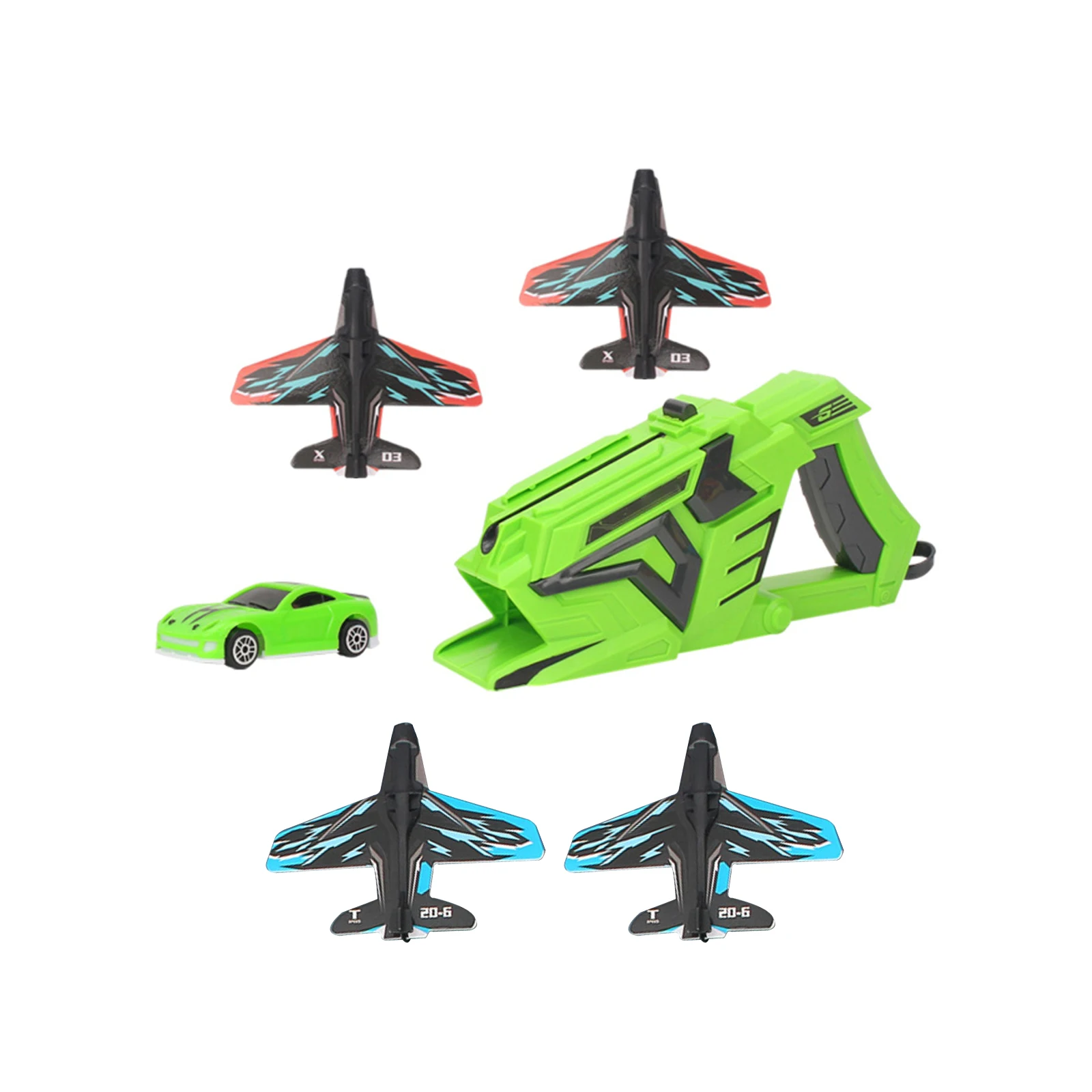 

Pop-Up Aircraft Car Launcher Catapult Toy Children'S Outdoor Sports Toys One-Click Pop-Up Fun EVA Foam Airplane Launcher Toy Set
