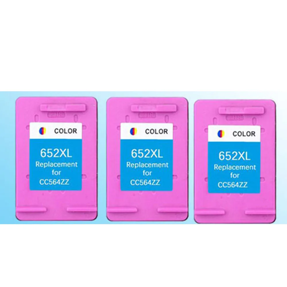 Цветной чернильный картридж 652 совместимый с hp652 652XL Deskjet 1115 1118 2135 2136 2138 3635 3636 3835 4535