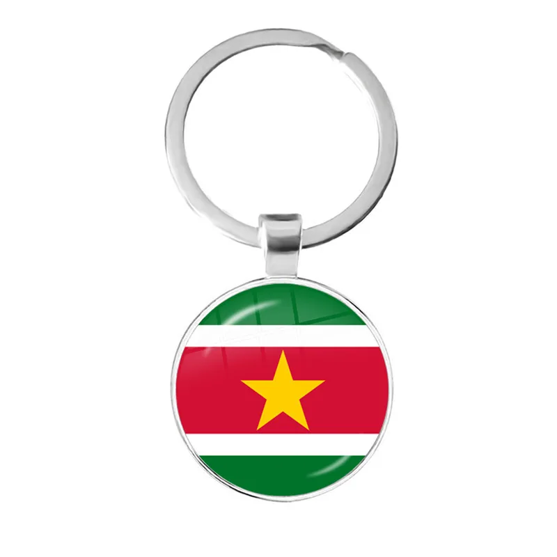 Ireland Wales Vanuatu Tonga Suriname Scotland French Guiana Eritrea Northern Nation Flag Pendant Keychains Rings |