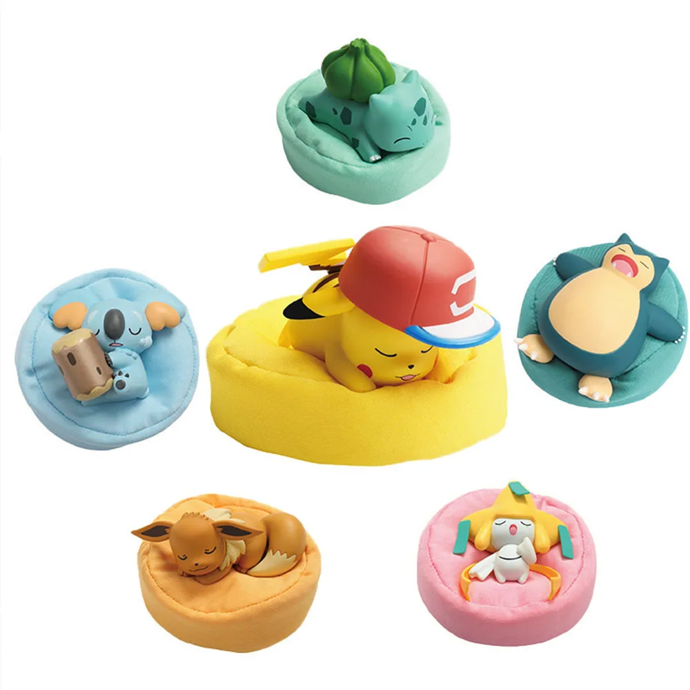 

Takara Tomy Pokemon Action Toy Figures Car Model Pikachu Starry Dream Series Ornaments Kawaii Cartoon Anime Squirtle Psyduck Toy