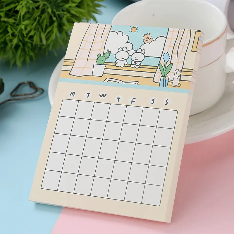 Наслаждайтесь жизнью с вами Kawaii Еженедельный планировщик, чтобы сделать список вкладыш блокнот для заметок канцелярские товары школьные принадлежности этикетки - Цвет: 01