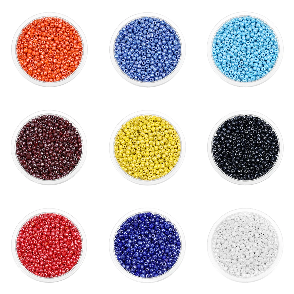 

300pcs 3/4mm Czech Glass Seed Beads Round Hole Loose Crystal Bead DIY Bracelet Necklace For Jewelry Making Supplies Accessories