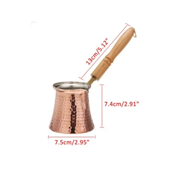 Медный художественный кофейник Cevze английский турецкий кофе медный кофеварка