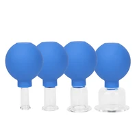 rubber head glass vacuum cupping body massager ventosa suction cups glasses vacuum suction therapy cupping set cans for massage