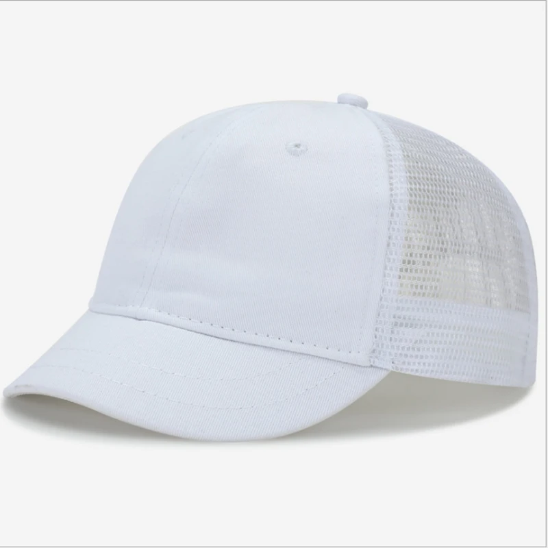 Бейсболка для мужчин и женщин дышащая однотонная Кепка с сеткой короткими полями