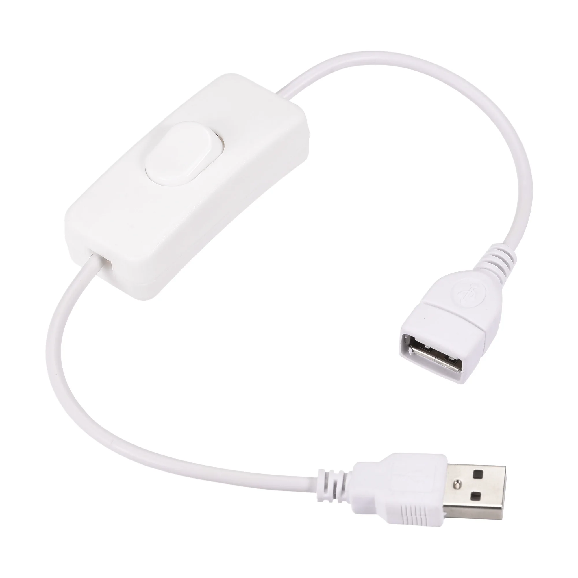 

Uxcell USB Cable with ON/Off Switch USB Male to Female Extension Cord 34cm White 3 Pcs