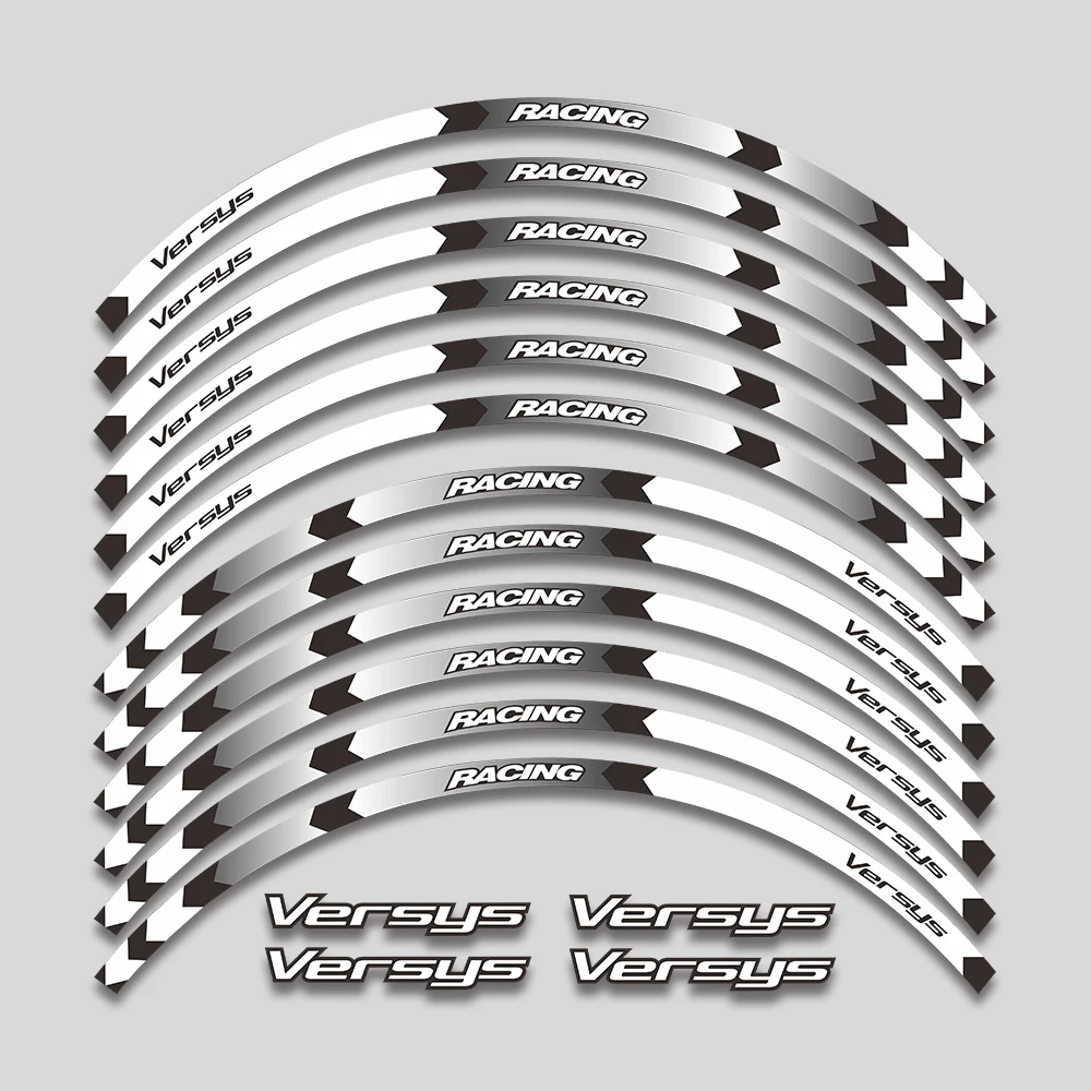 

New high quality 12 Pcs Fit Motorcycle Wheel Sticker stripe Reflective Rim FIT For ALL Kawasaki VERSYS 650 versys 650