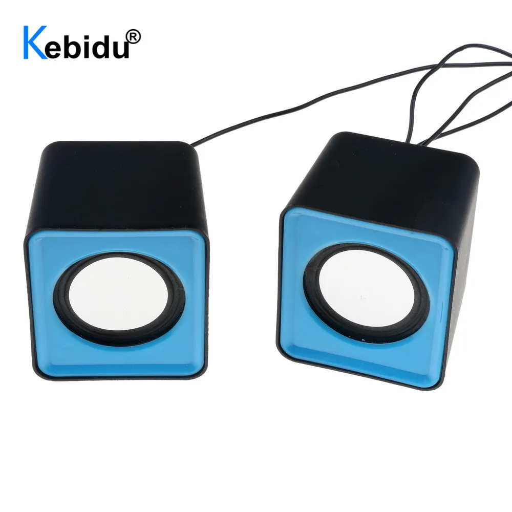 USB проводной мини динамик Kebidu компьютерные колонки бас стерео музыкальный плеер