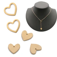 20pcsset french hollow heart pendants for handmade necklace earrings making fashion metal hearts charms fitting diy jewelry
