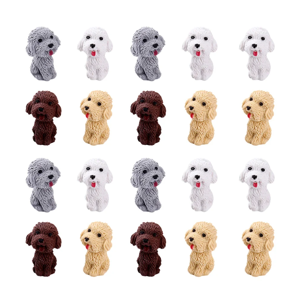 

20Pcs Teddy Dog Pencil Erasers Rubber Erasers Stationery Supplies for Kids Student (Random Color)